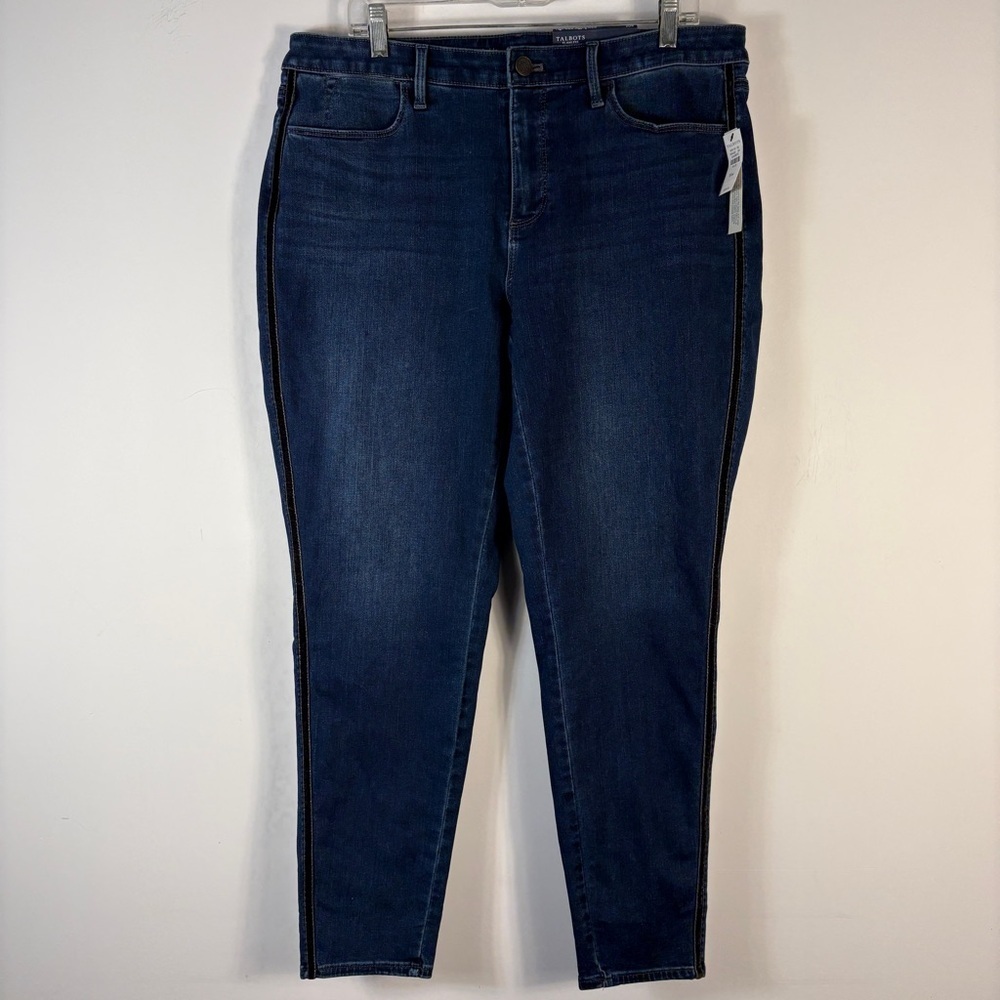 Talbots Deep Blue Ankle Jeans 16W NWT
